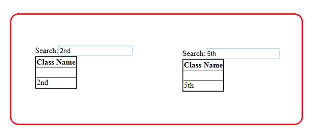 Picture showing the output of Search gridview records using search textbox in asp.net and jQuery
